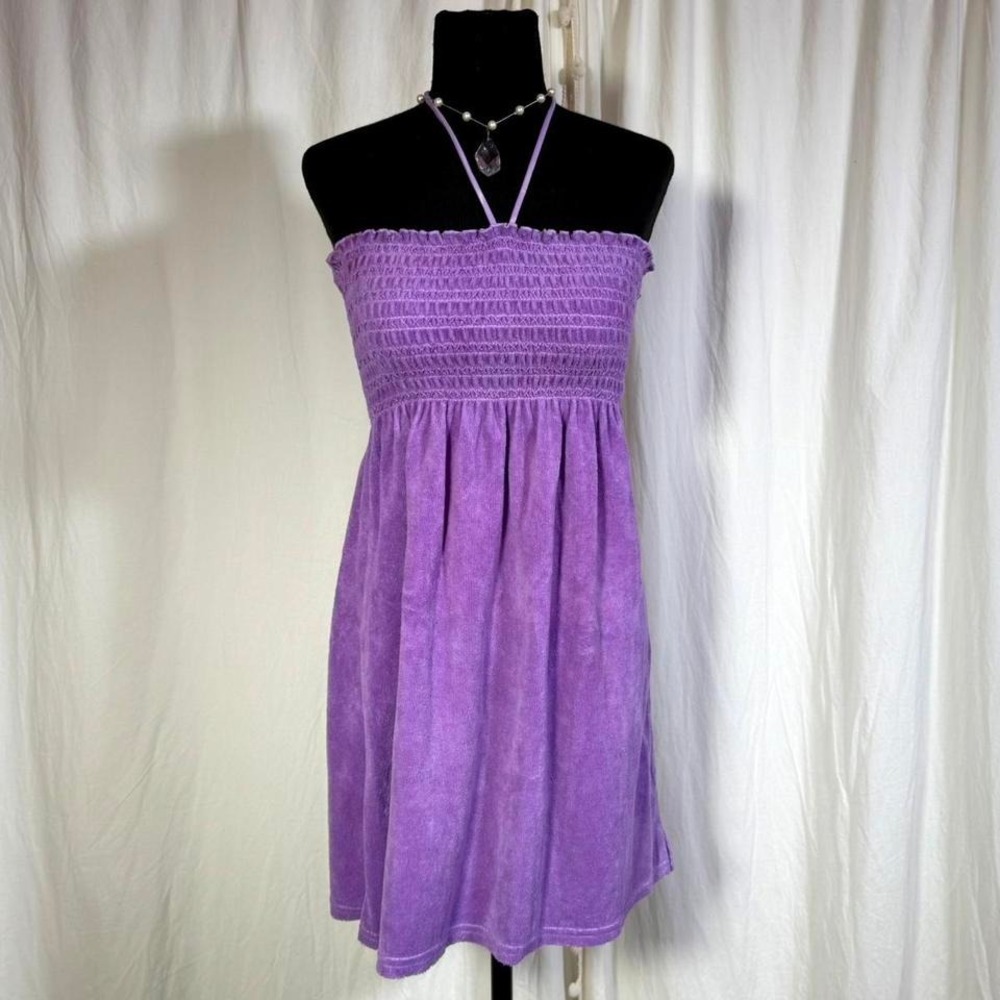 Vintage Juicy Couture Purple Terry Halter Dress Size M